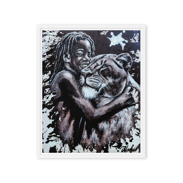 Leinwand - Her Cub, Nokuthula M Mpofu Weiß / 41x51 cm (16″×20″) artlia