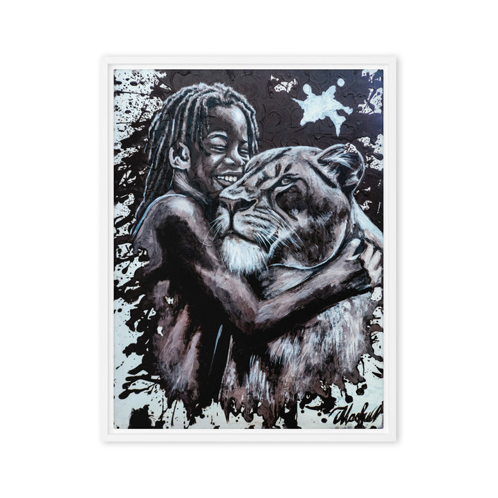 Leinwand - Her Cub, Nokuthula M Mpofu Weiß / 46x61 cm (18″×24″) artlia