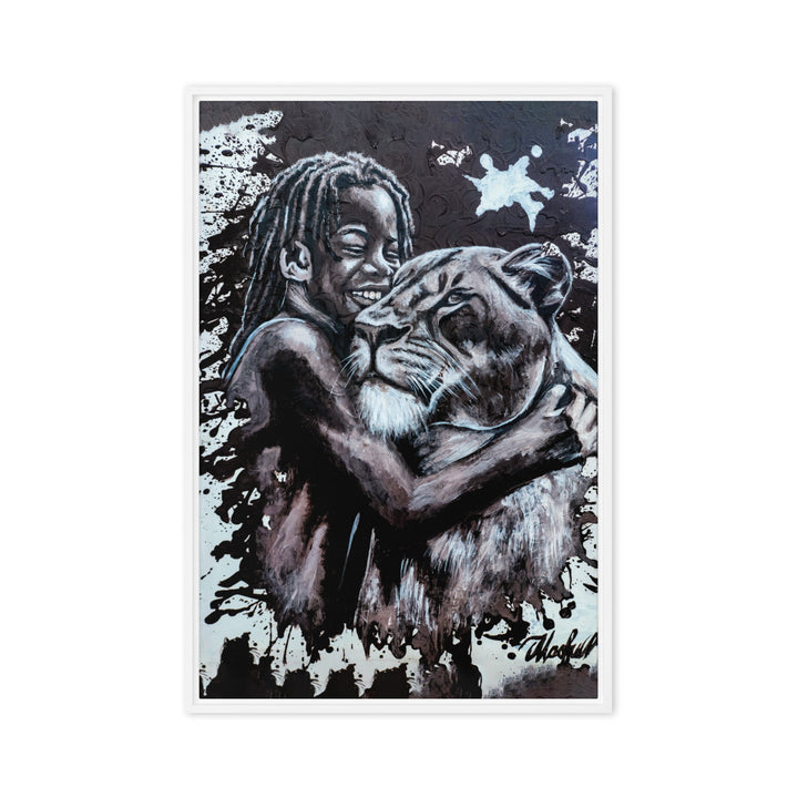 Leinwand - Her Cub, Nokuthula M Mpofu Weiß / 51x76 cm (20″×30″) artlia