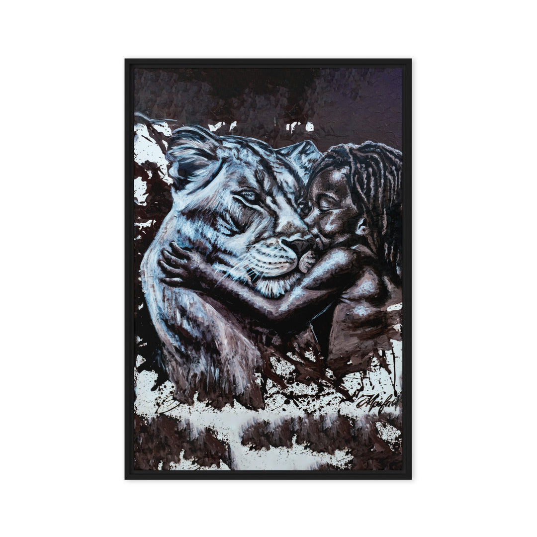 Leinwand - His Mother, Nokuthula M Mpofu Schwarz / 51x76 cm (20″×30″) artlia