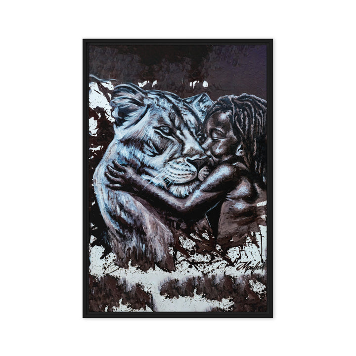 Leinwand - His Mother, Nokuthula M Mpofu Schwarz / 51x76 cm (20″×30″) artlia