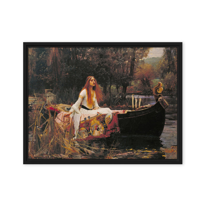 Leinwand - John William Waterhouse, Die Dame von Shalott John William Waterhouse Schwarz / 46x61 cm (18″×24″) artlia