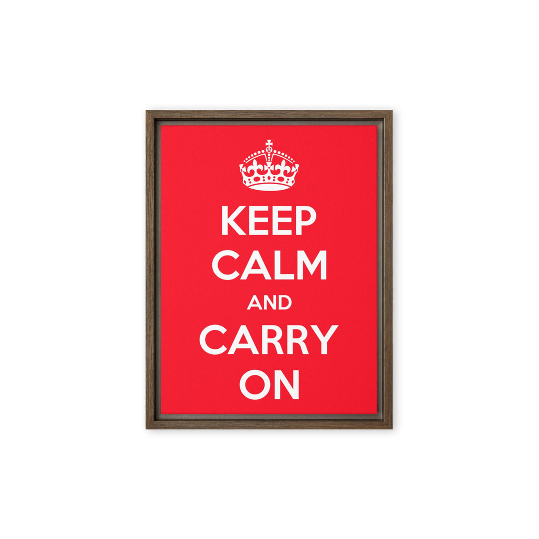 Leinwand - Keep Calm and Carry on Braun / 31x41 cm (12″×16″) artlia