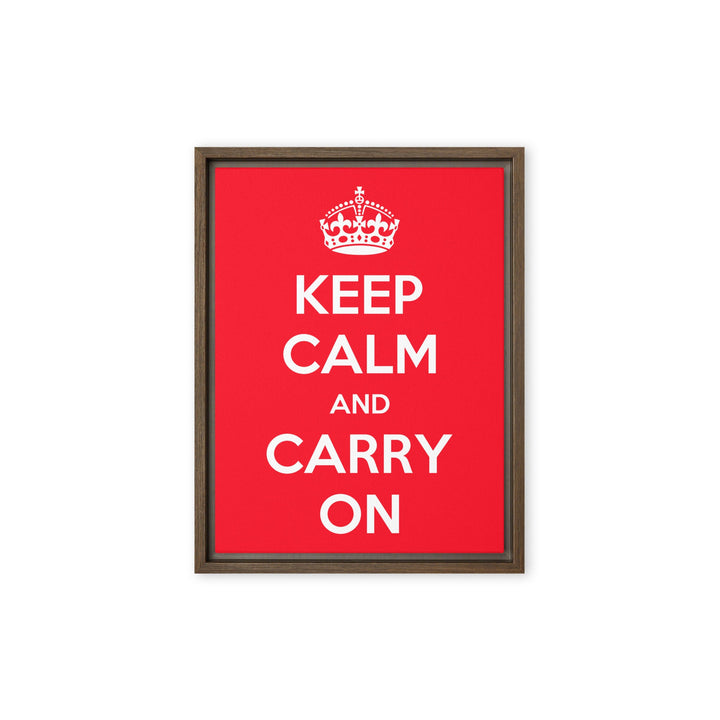 Leinwand - Keep Calm and Carry on Braun / 31x41 cm (12″×16″) artlia
