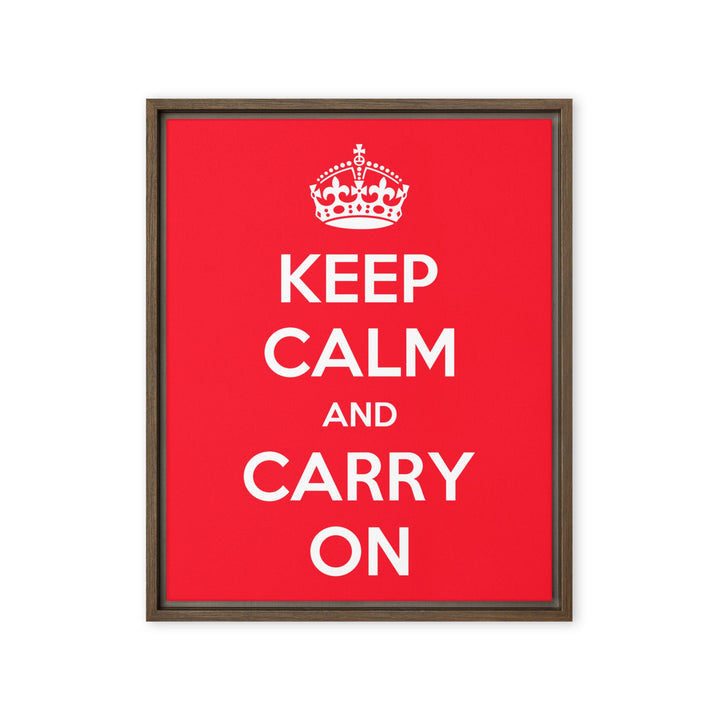 Leinwand - Keep Calm and Carry on Braun / 41x51 cm (16″×20″) artlia