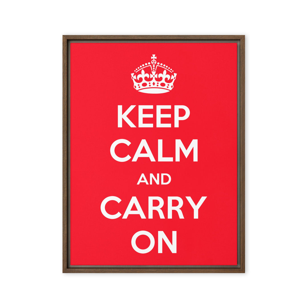 Leinwand - Keep Calm and Carry on Braun / 46x61 cm (18″×24″) artlia