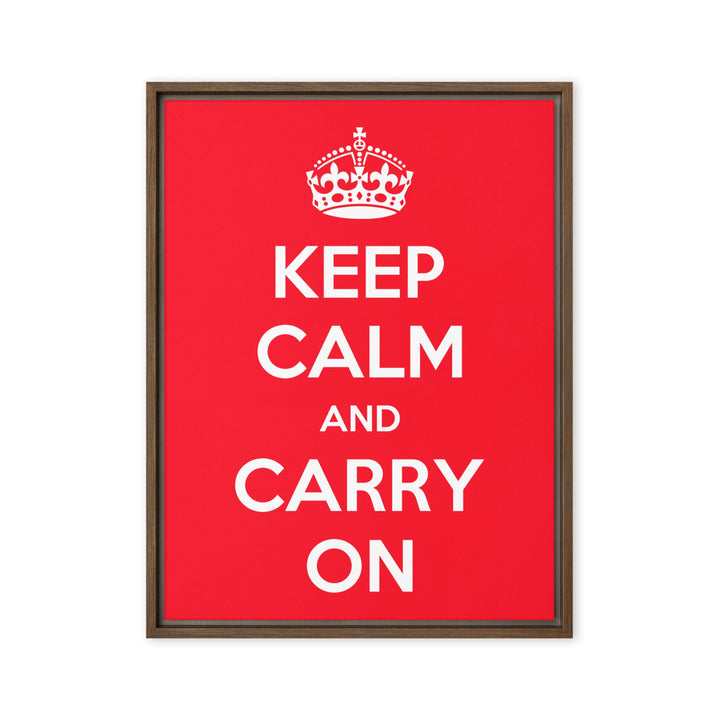 Leinwand - Keep Calm and Carry on Braun / 46x61 cm (18″×24″) artlia