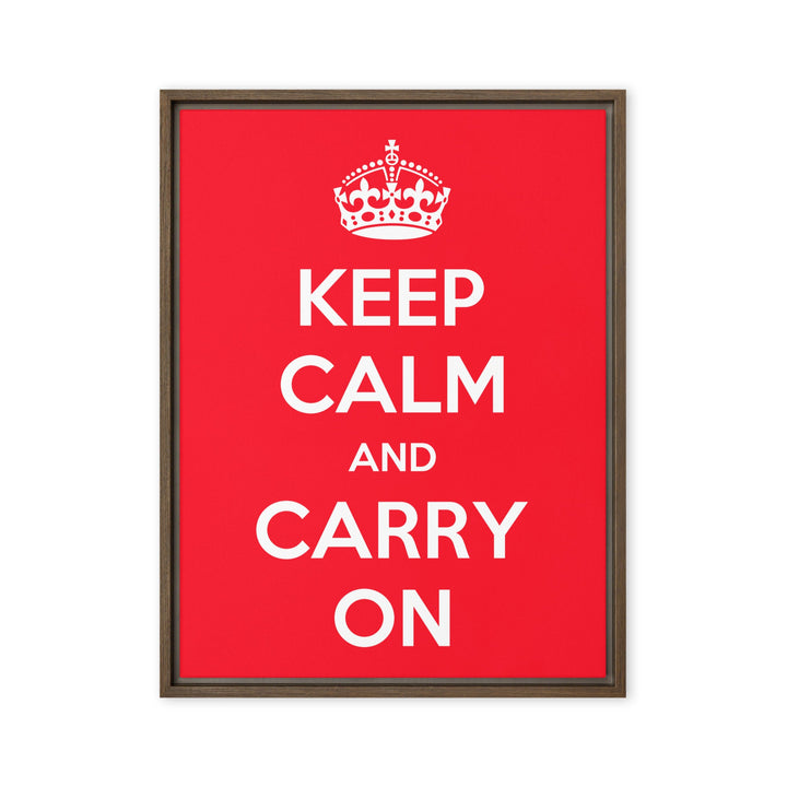 Leinwand - Keep Calm and Carry on Braun / 61x81 cm (24″×32″) artlia