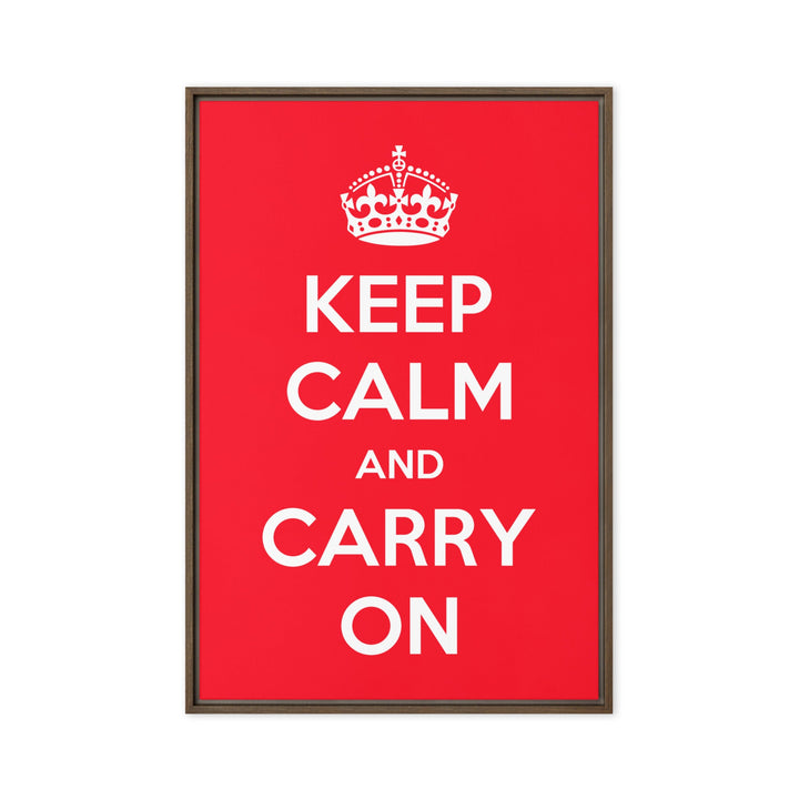 Leinwand - Keep Calm and Carry on Braun / 61x91 cm (24″×36″) artlia
