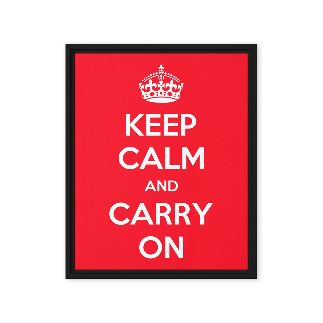 Leinwand - Keep Calm and Carry on Schwarz / 41x51 cm (16″×20″) artlia