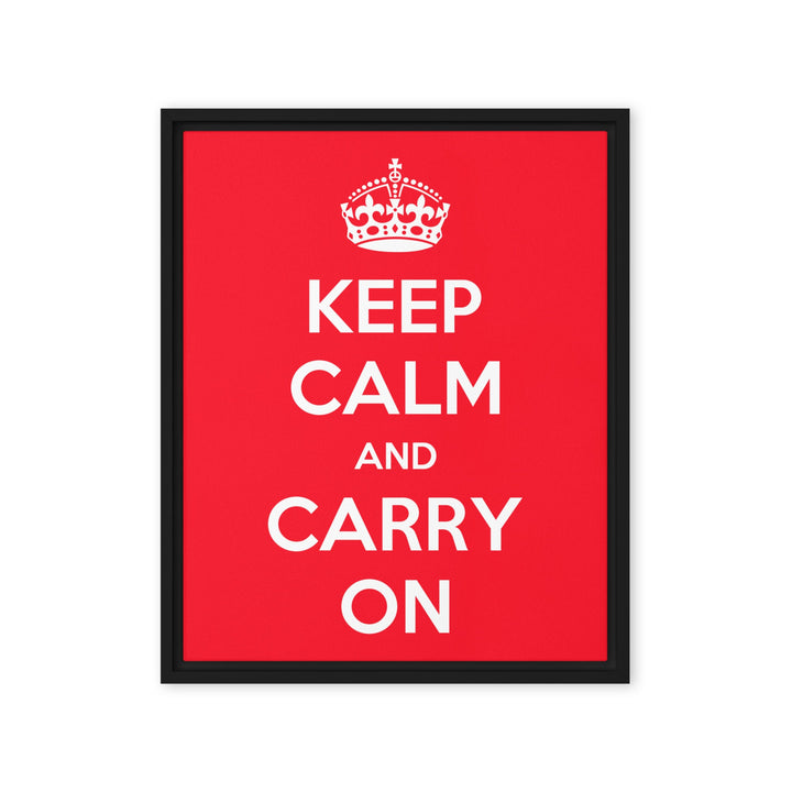 Leinwand - Keep Calm and Carry on Schwarz / 41x51 cm (16″×20″) artlia
