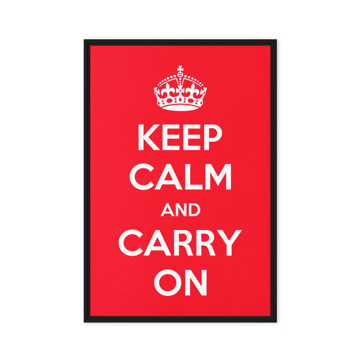 Leinwand - Keep Calm and Carry on Schwarz / 61x91 cm (24″×36″) artlia