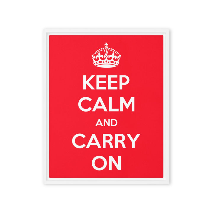 Leinwand - Keep Calm and Carry on Weiß / 41x51 cm (16″×20″) artlia
