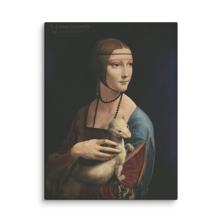 Leinwand - Leonardo da Vinci, Dame mit dem Hermelin ohne Rahmen / 31x41 cm (12″×16″) artlia