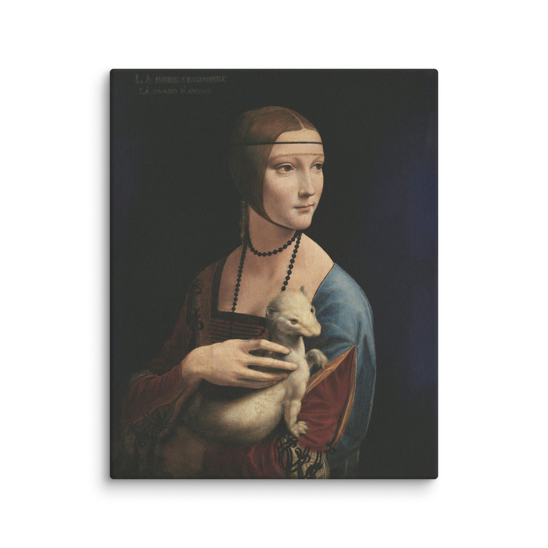 Leinwand - Leonardo da Vinci, Dame mit dem Hermelin ohne Rahmen / 41x51 cm (16″×20″) artlia