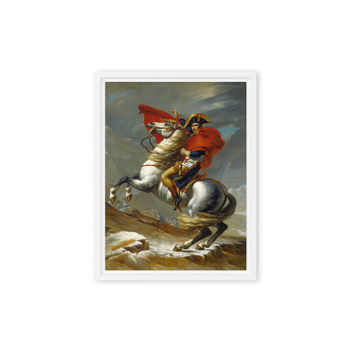 Leinwand - Napoleon Crossing the Alps Jacques-Louis David Weiß / 31x41 cm (12″×16″) artlia