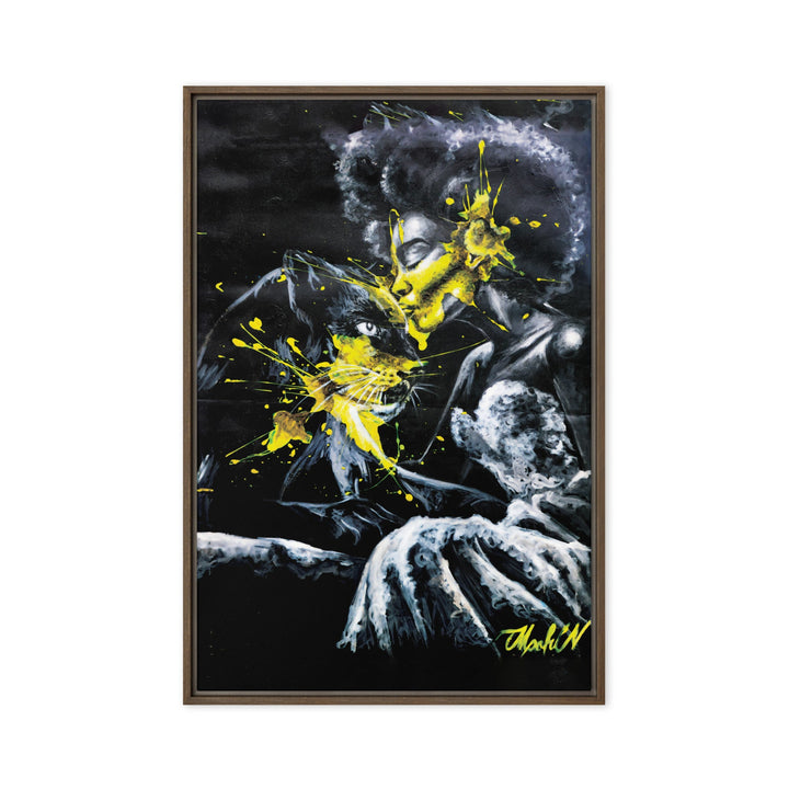 Leinwand - Panther Spirit, Nokuthula M Mpofu Braun / 51x76 cm (20″×30″) artlia