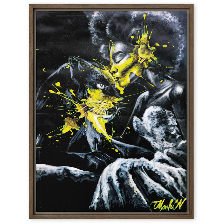 Leinwand - Panther Spirit, Nokuthula M Mpofu Braun / 61x81 cm (24″×32″) artlia