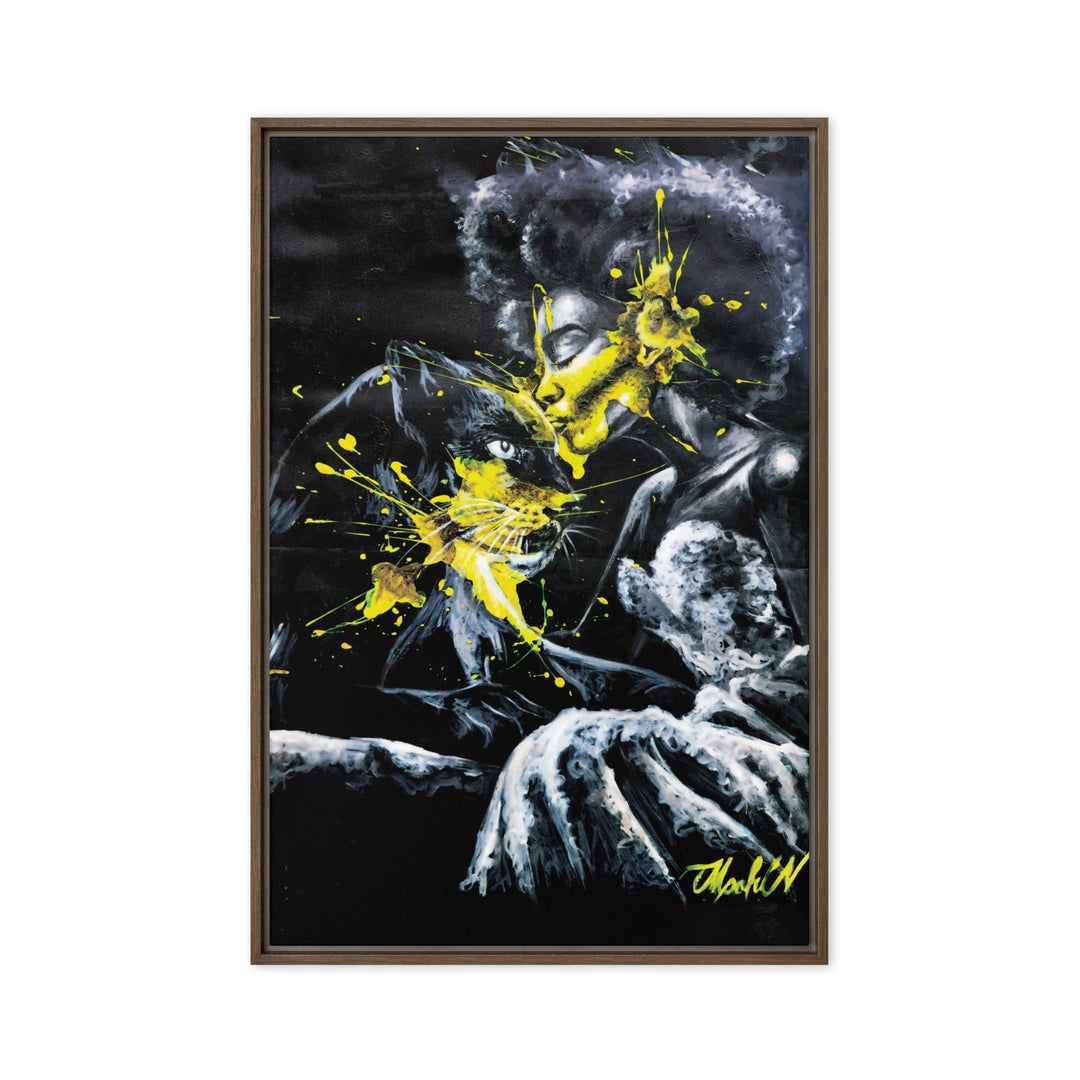 Leinwand - Panther Spirit, Nokuthula M Mpofu Braun / 61x91 cm (24″×36″) artlia