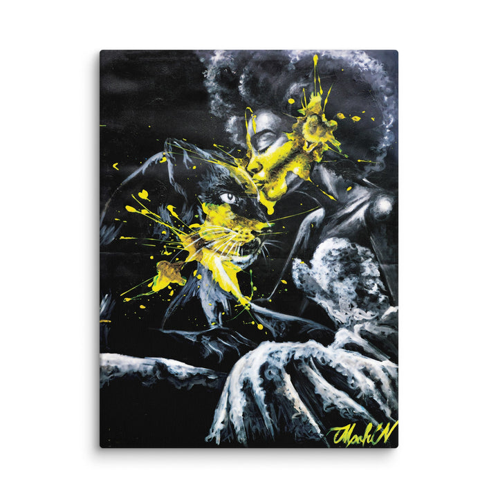 Leinwand - Panther Spirit, Nokuthula M Mpofu ohne Rahmen / 31x41 cm (12″×16″) artlia