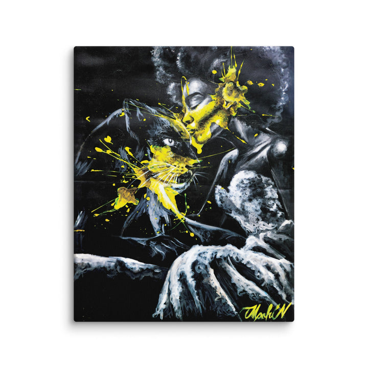 Leinwand - Panther Spirit, Nokuthula M Mpofu ohne Rahmen / 41x51 cm (16″×20″) artlia