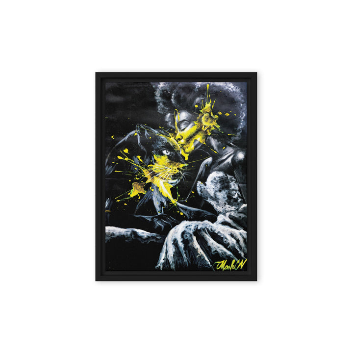 Leinwand - Panther Spirit, Nokuthula M Mpofu Schwarz / 31x41 cm (12″×16″) artlia