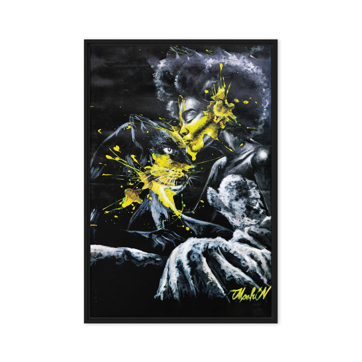 Leinwand - Panther Spirit, Nokuthula M Mpofu Schwarz / 61x91 cm (24″×36″) artlia