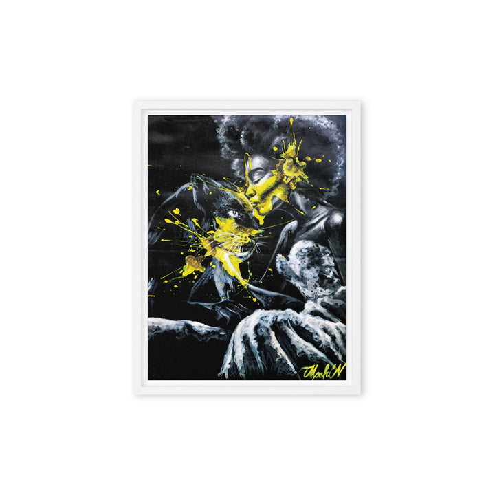 Leinwand - Panther Spirit, Nokuthula M Mpofu Weiß / 31x41 cm (12″×16″) artlia
