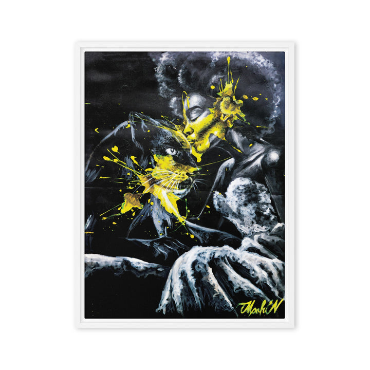 Leinwand - Panther Spirit, Nokuthula M Mpofu Weiß / 46x61 cm (18″×24″) artlia