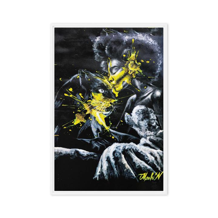 Leinwand - Panther Spirit, Nokuthula M Mpofu Weiß / 51x76 cm (20″×30″) artlia