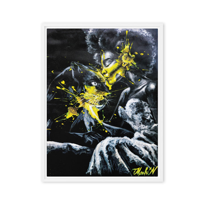 Leinwand - Panther Spirit, Nokuthula M Mpofu Weiß / 61x81 cm (24″×32″) artlia