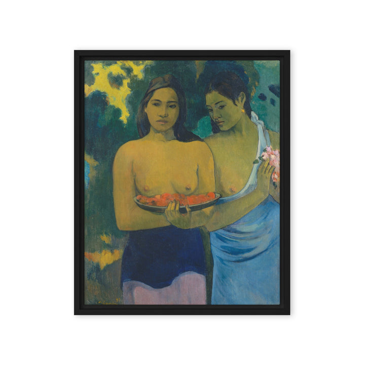 Leinwand - Paul Gauguin, Tahitische Frauen am Strand Schwarz / 41x51 cm (16″×20″) artlia
