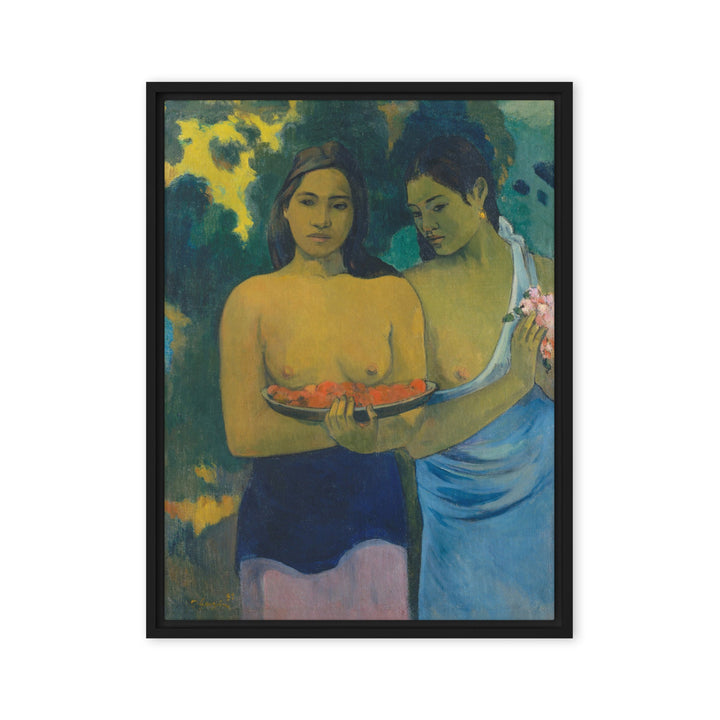 Leinwand - Paul Gauguin, Tahitische Frauen am Strand Schwarz / 46x61 cm (18″×24″) artlia