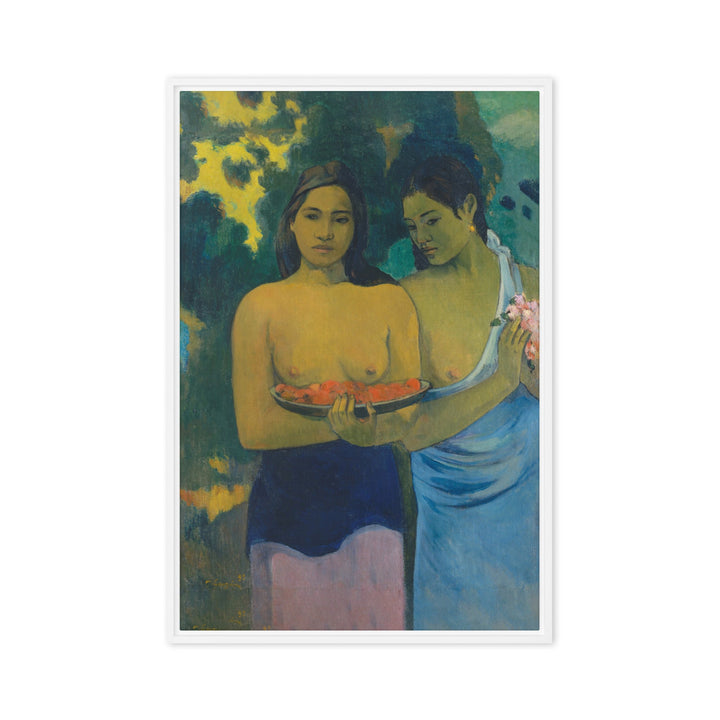 Leinwand - Paul Gauguin, Tahitische Frauen am Strand Weiß / 51x76 cm (20″×30″) artlia