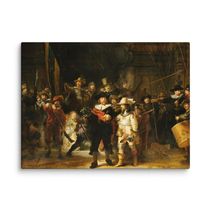 Leinwand - Rembrandt van Rijn, Die Nachtwache ohne Rahmen / 31x41 cm (12″×16″) artlia