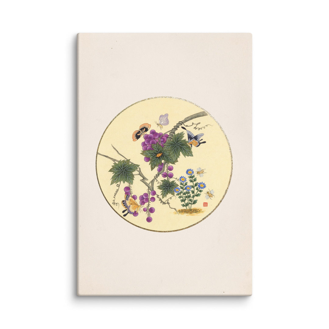 Leinwand - Schmetterlinge auf Traubenbaum Misun Kim ohne Rahmen / 61x91 cm (24″×36″) artlia