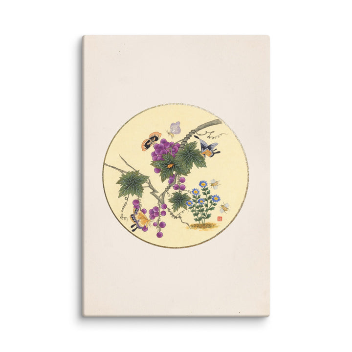 Leinwand - Schmetterlinge auf Traubenbaum Misun Kim ohne Rahmen / 61x91 cm (24″×36″) artlia