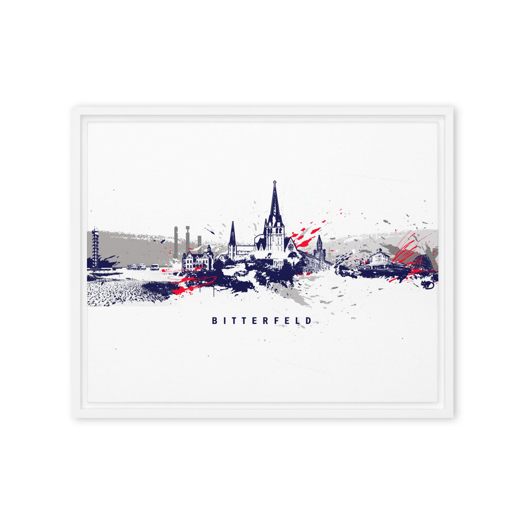 Leinwand - Skyline Bitterfeld Marko Kurth Weiß / 41x51 cm (16″×20″) artlia