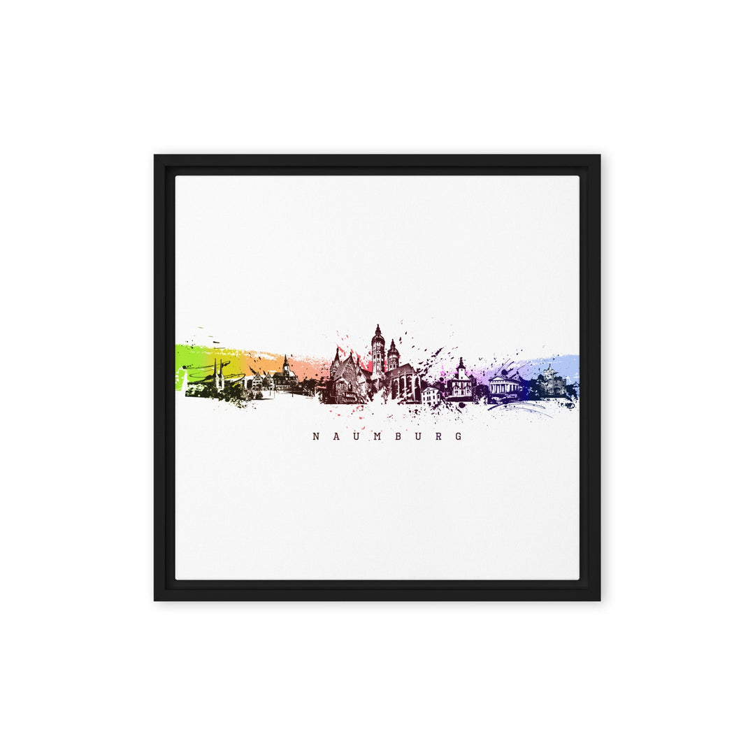 Leinwand - Skyline Naumburg Marko Kurth Schwarz / 41x41 cm (16″×16″) artlia