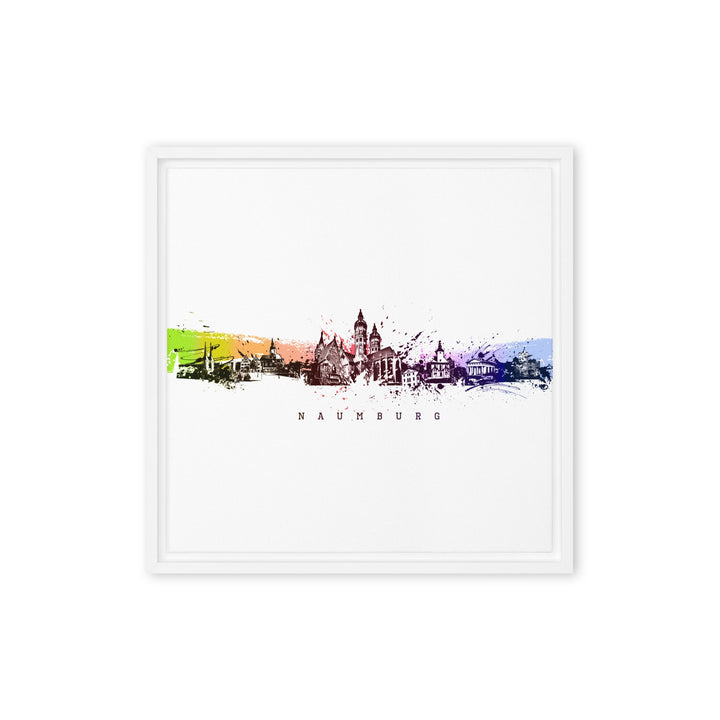 Leinwand - Skyline Naumburg Marko Kurth Weiß / 41x41 cm (16″×16″) artlia