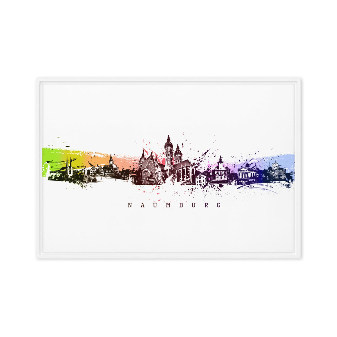 Leinwand - Skyline Naumburg Marko Kurth Weiß / 61x91 cm (24″×36″) artlia