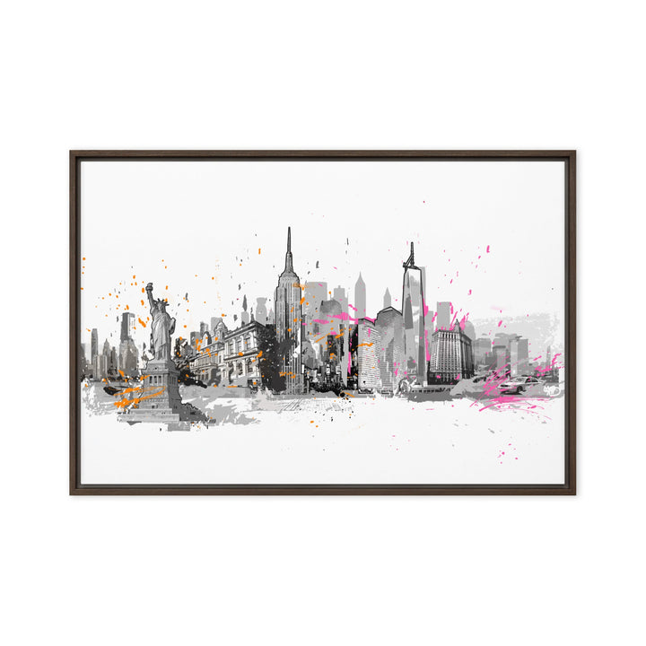 Leinwand - Skyline New York Marko Kurth Braun / 61x91 cm (24″×36″) artlia