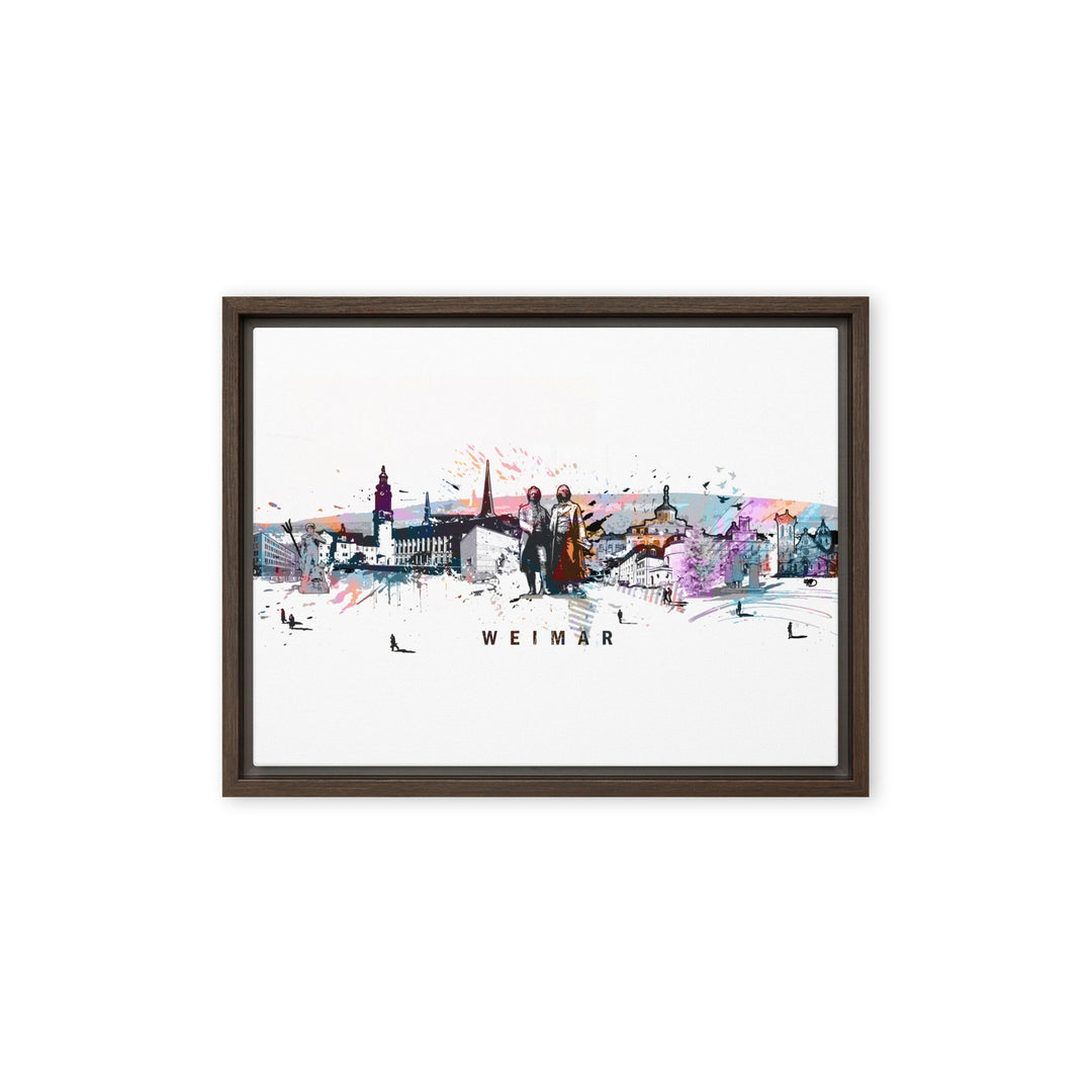 Leinwand - Skyline Weimar Marko Kurth Braun / 23 x31 cm (9″×12″) artlia