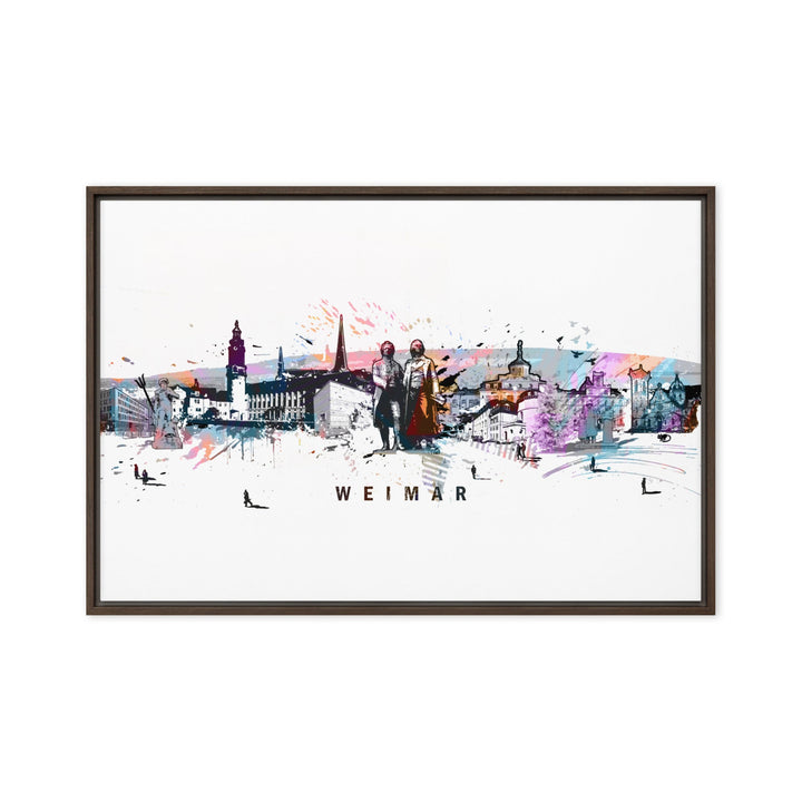 Leinwand - Skyline Weimar Marko Kurth Braun / 61x91 cm (24″×36″) artlia