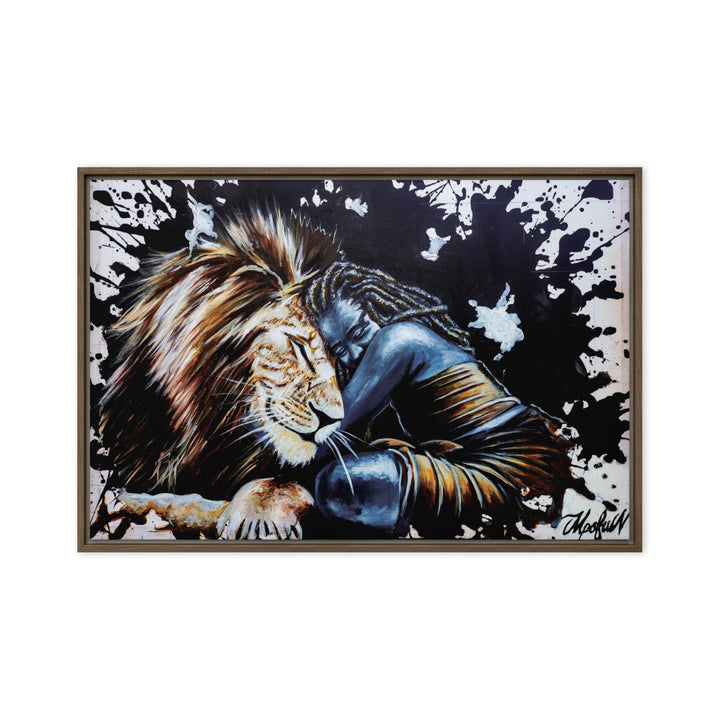 Leinwand - The Lioness, Nokuthula M Mpofu Braun / 51x76 cm (20″×30″) artlia