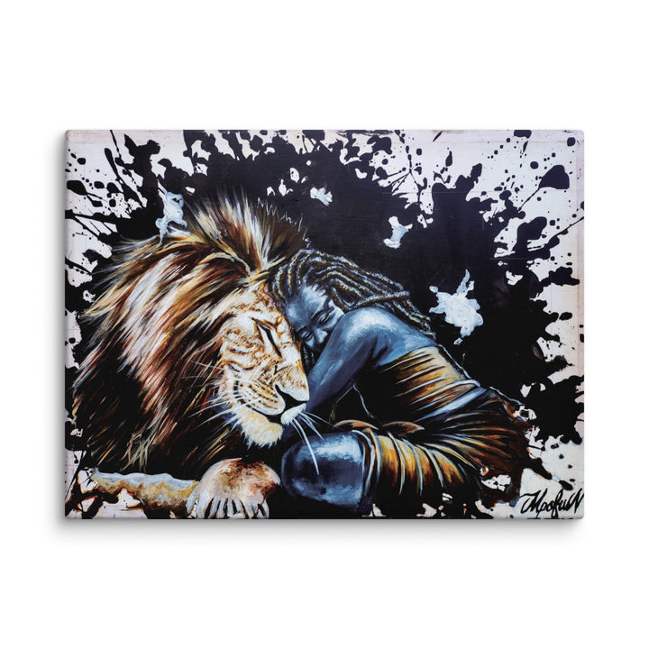 Leinwand - The Lioness, Nokuthula M Mpofu ohne Rahmen / 31x41 cm (12″×16″) artlia