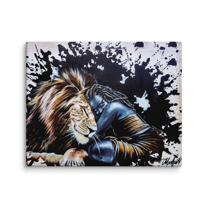 Leinwand - The Lioness, Nokuthula M Mpofu ohne Rahmen / 41x51 cm (16″×20″) artlia