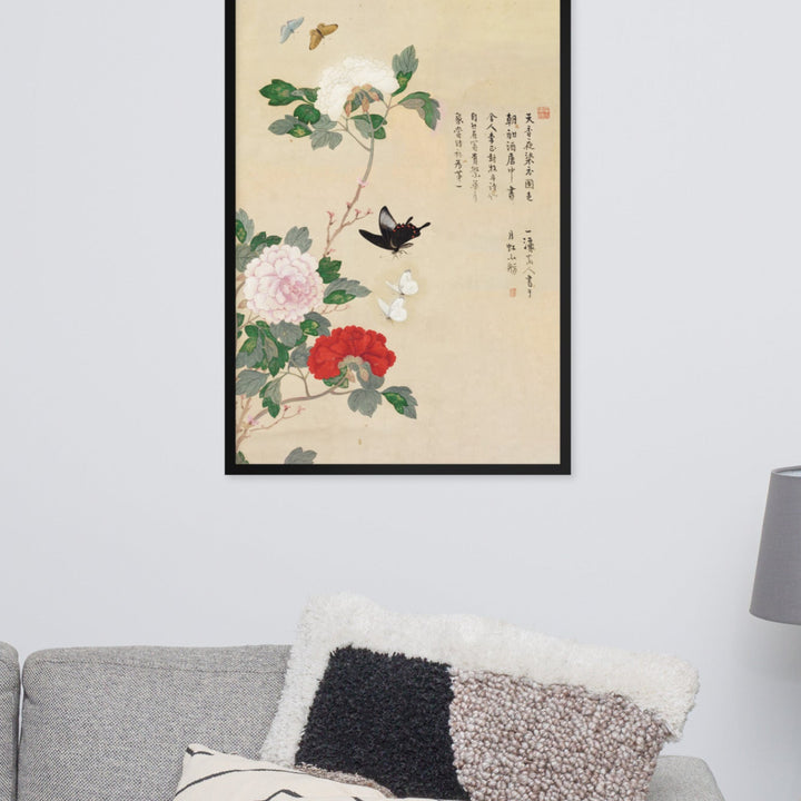 Poster - Blumen und Schmetterlinge Nam Gye-u artlia