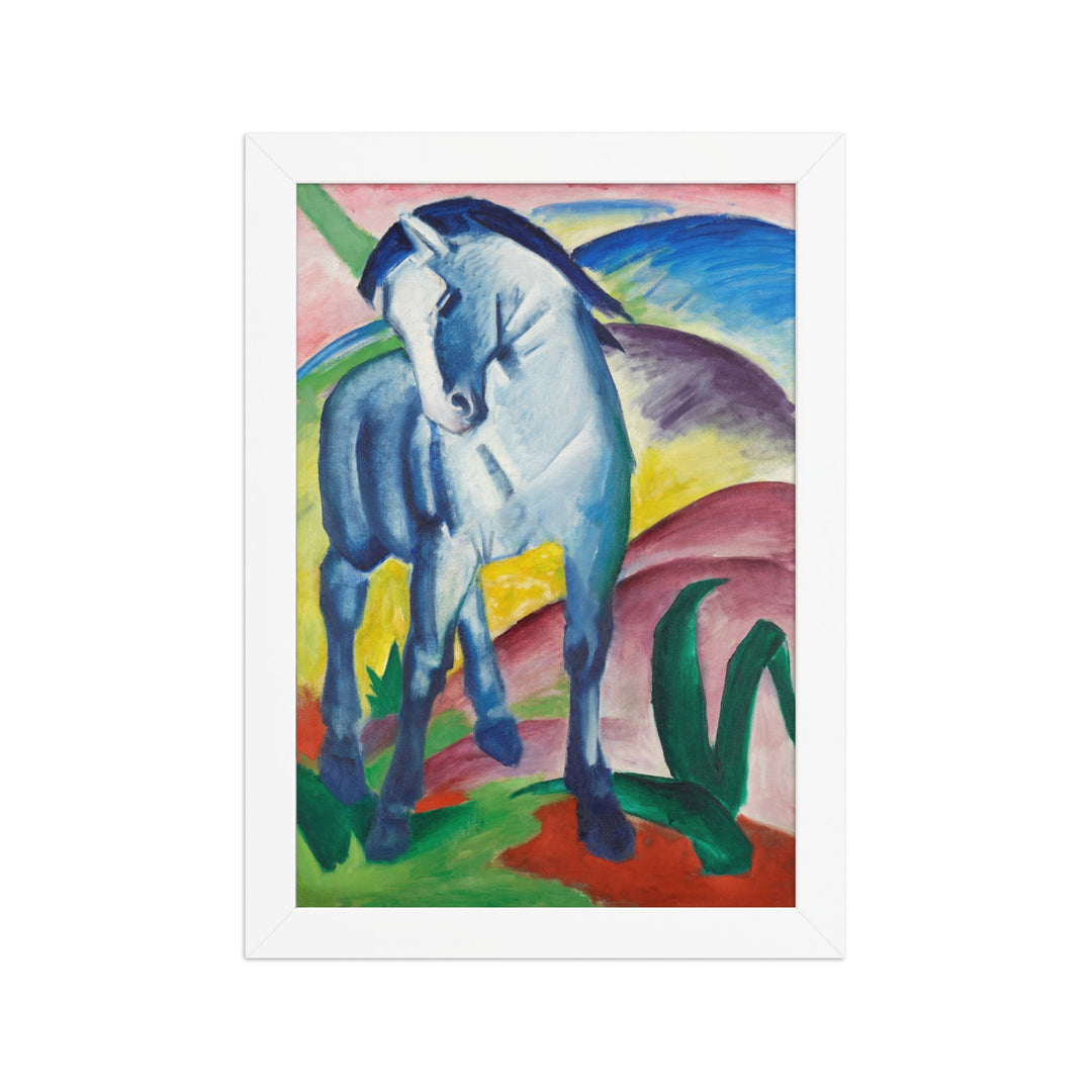Poster - Franz Marc, Blaues Pferd I Franz Marc Weiß / 21×30 cm artlia