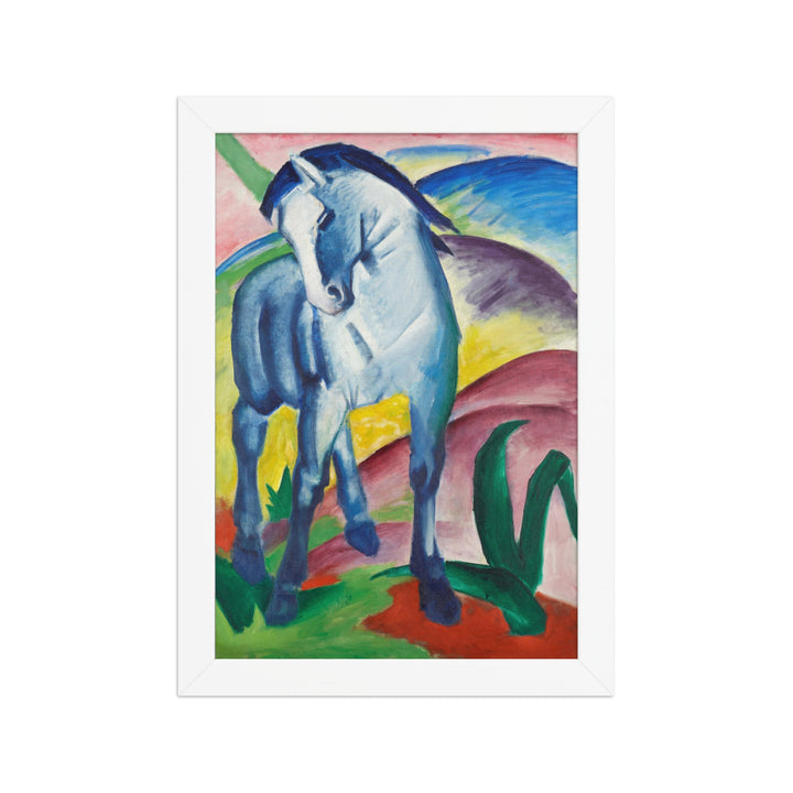 Poster - Franz Marc, Blaues Pferd I Franz Marc Weiß / 21×30 cm artlia
